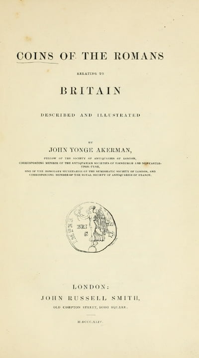 Akerman J.Y. - Coins of the Romans relating to Britain